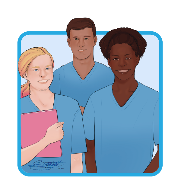 Image of group of medical students and residents.